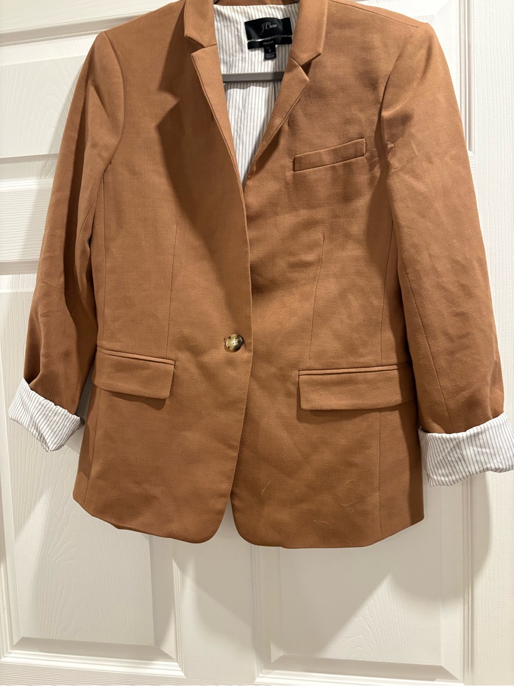 J. Crew Camel Brown Single-Button Blazer